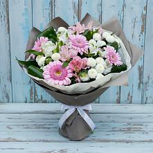 Букет цветов из:  Герберы, Альстромерии и Хризантемы #REPLACE_PRED# Ессентуки