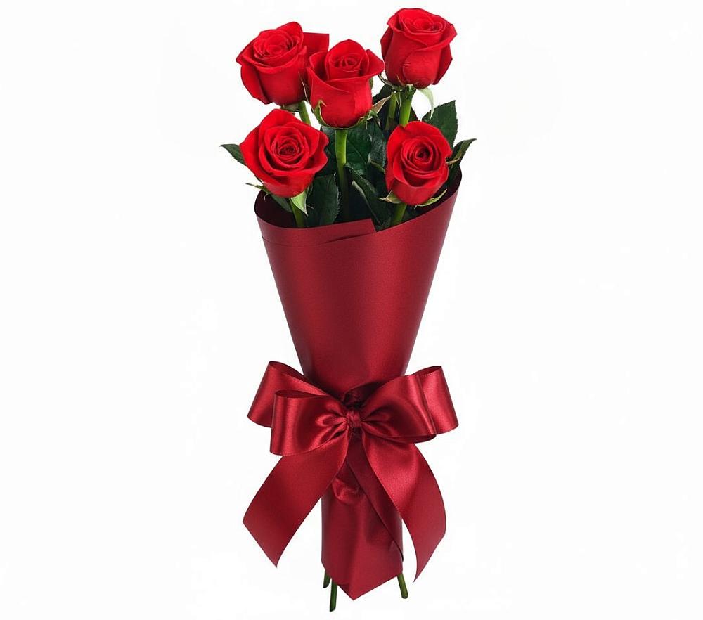 Букет 5 Красных роз Эдлесс Лав в Ессентуки