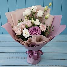 Букет цветов из:  Розы и Лизиантусы #REPLACE_PRED# Ессентуки