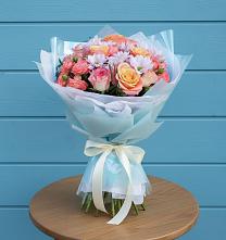 Букет цветов из:  Хризантемы и Розы в Ессентуки