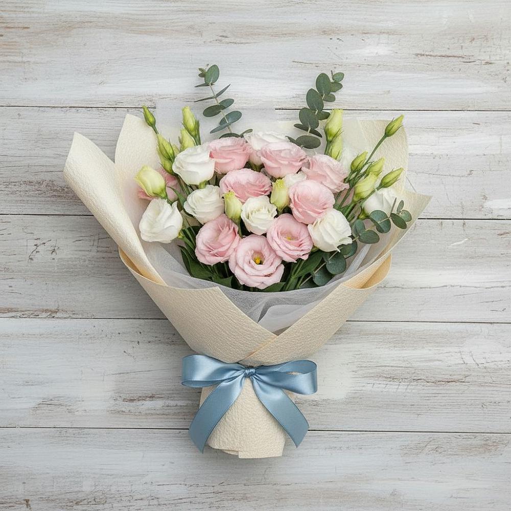 Букет цветов из: Лизиантусы в Ессентуки